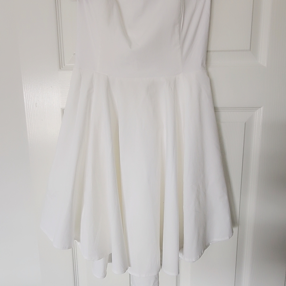 Beautiful Backless White Express Strapless White Dress
